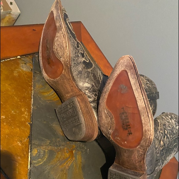Corral Boots Black vintage lizard overlay - Picture 9 of 14